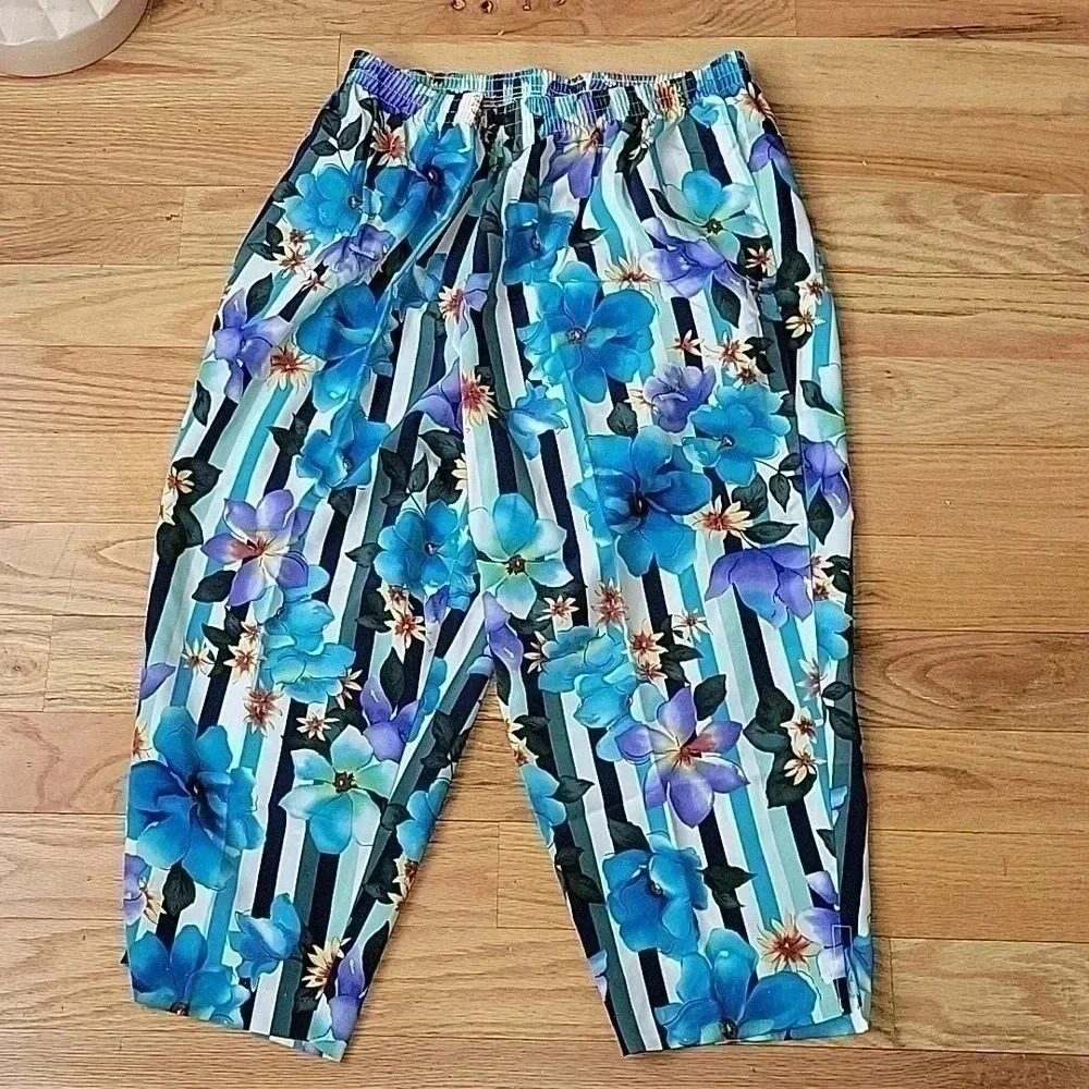 Maggie Sweet Spring Colors Striped Pants 1X